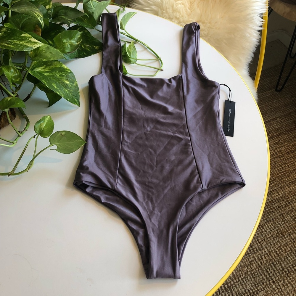 Malia Jones amethyst one piece swim suit